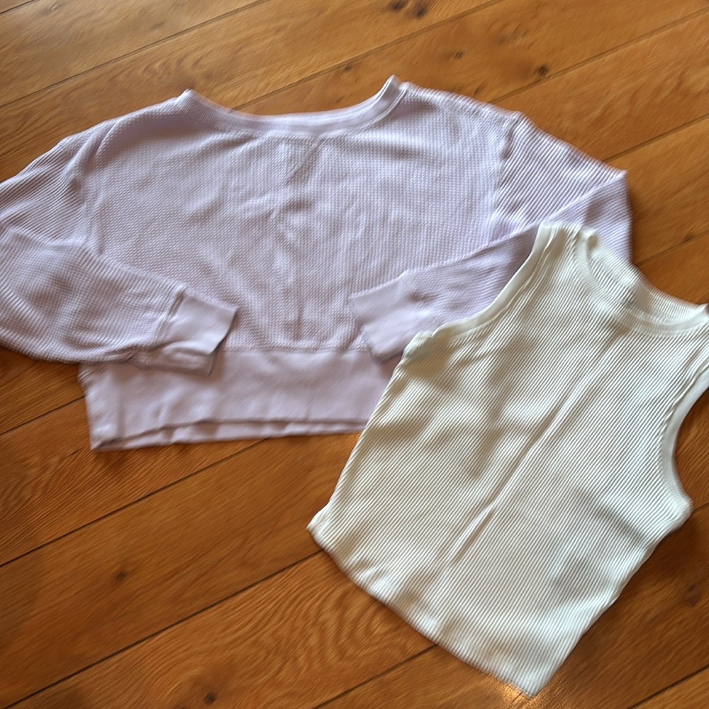 Bundle Aerie and Hollister waffle tops